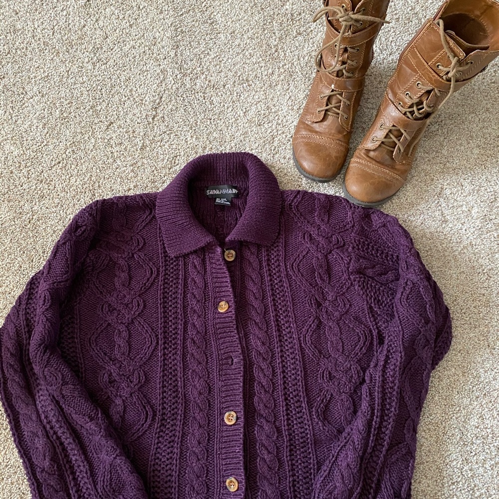 Vintage Cable knit cardigan